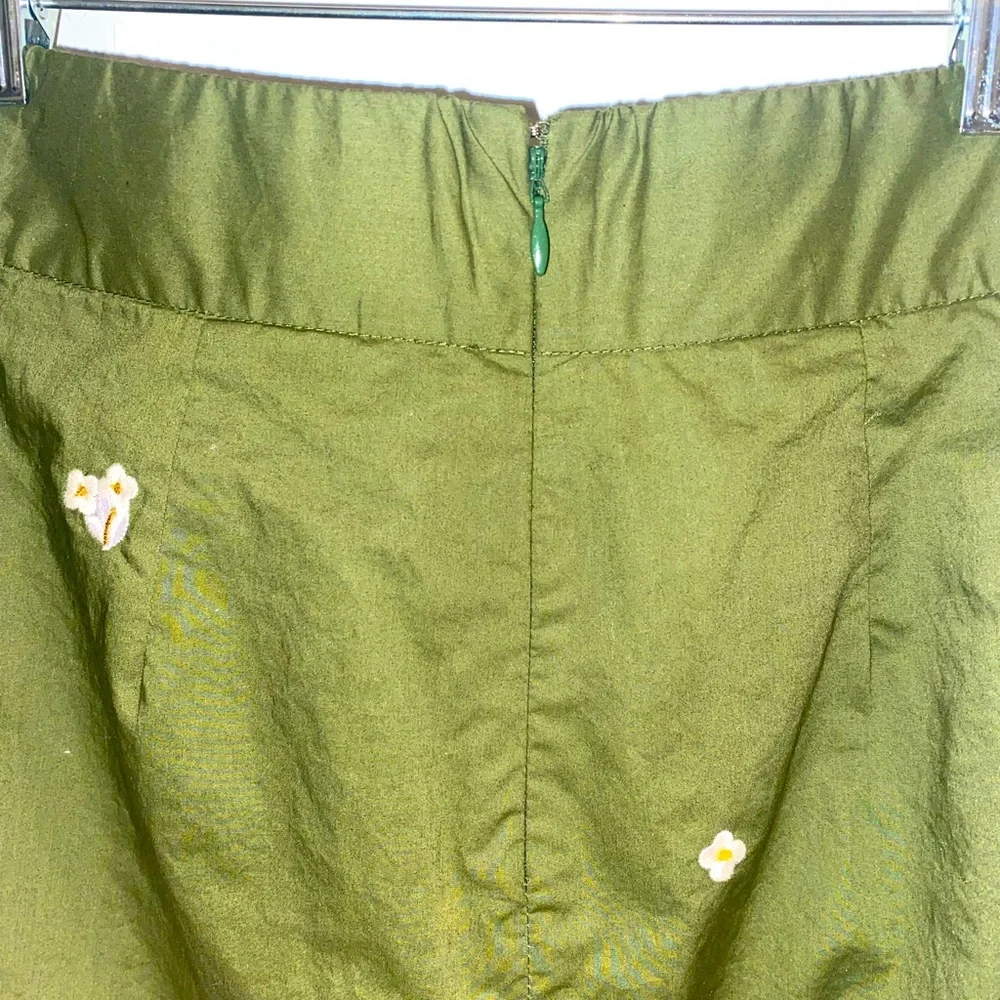 🍃 J.Crew Floral Embroidered Tie-Waist Skirt – Size 2